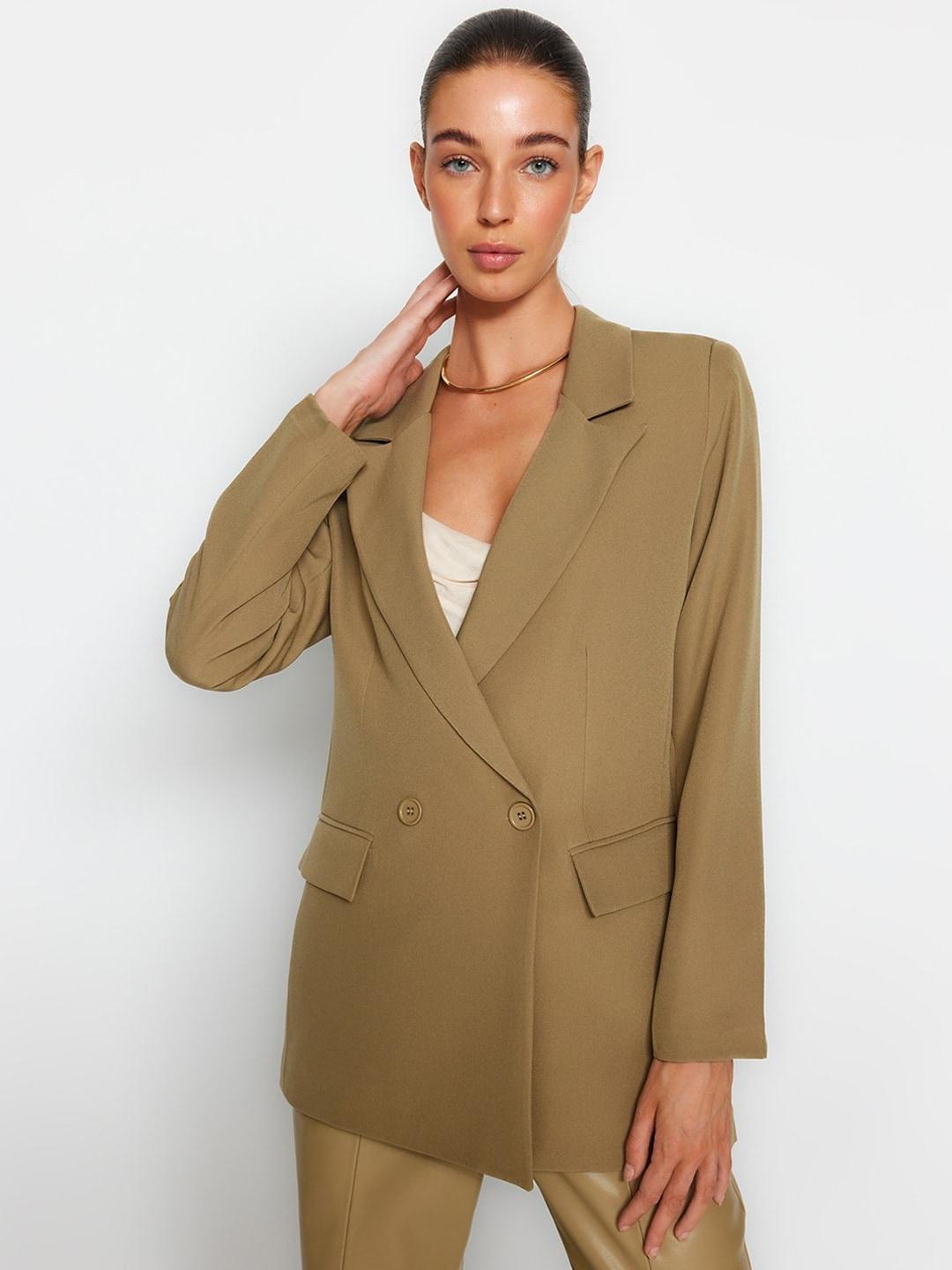 trendyol double-breasted casual blazer