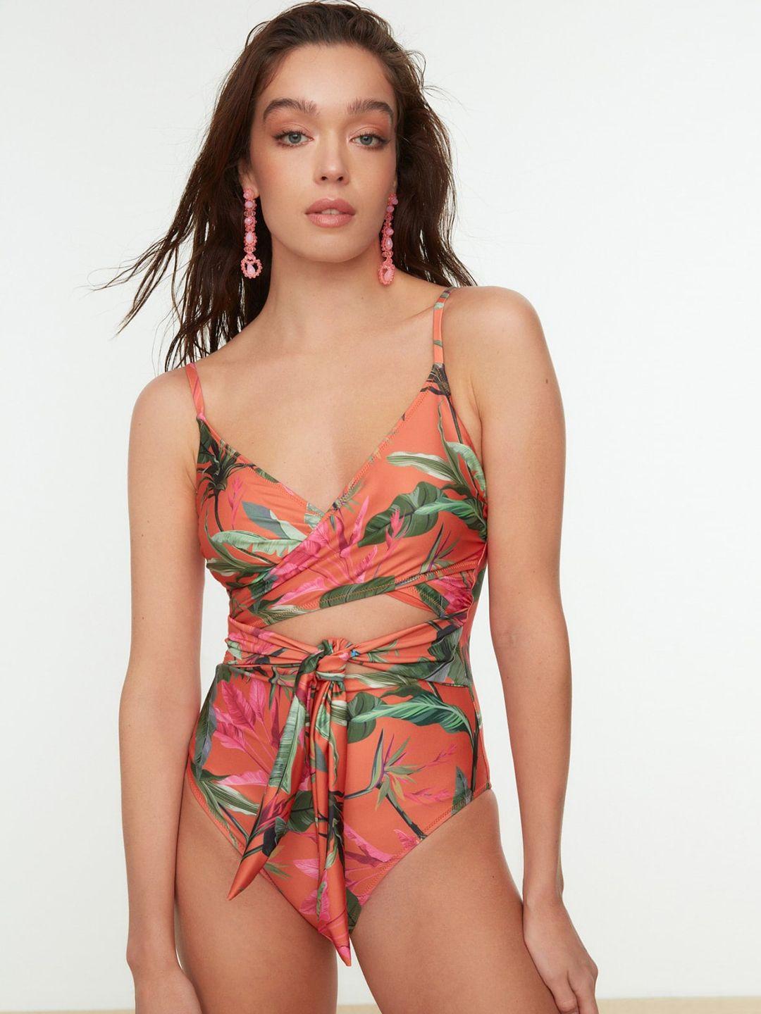 trendyol floral printed bodysuit