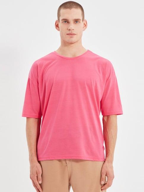 trendyol fuchsia regular fit t-shirt