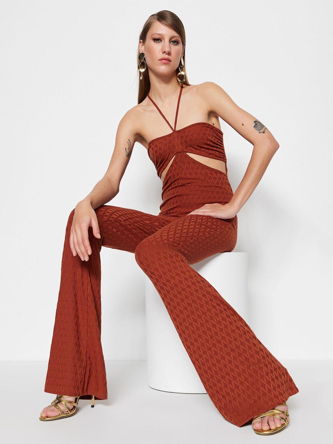 trendyol halter neck basic jumpsuit