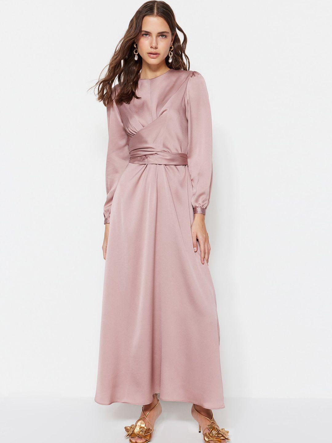 trendyol high neck maxi dress