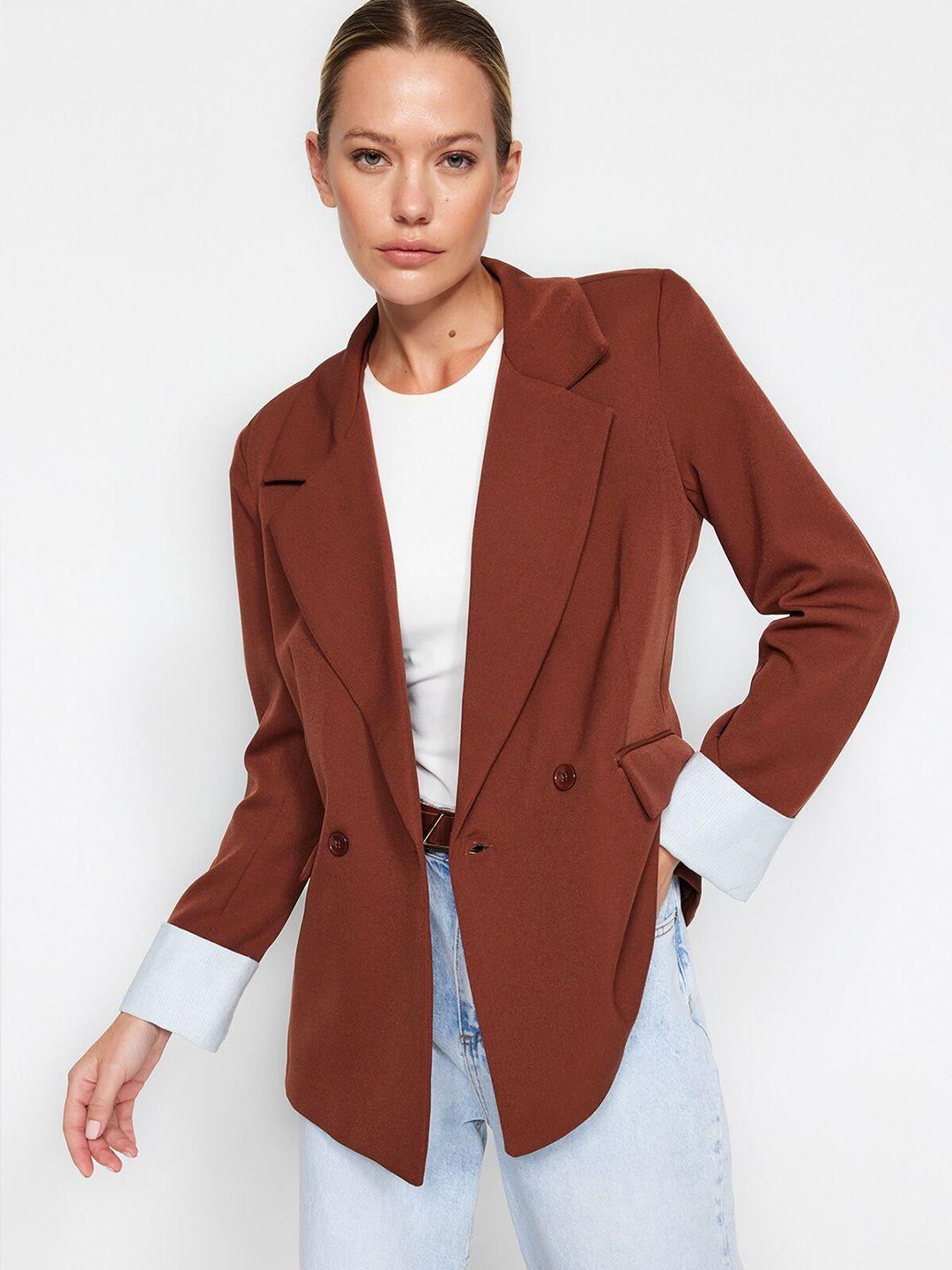 trendyol lapel collar tailored jacket