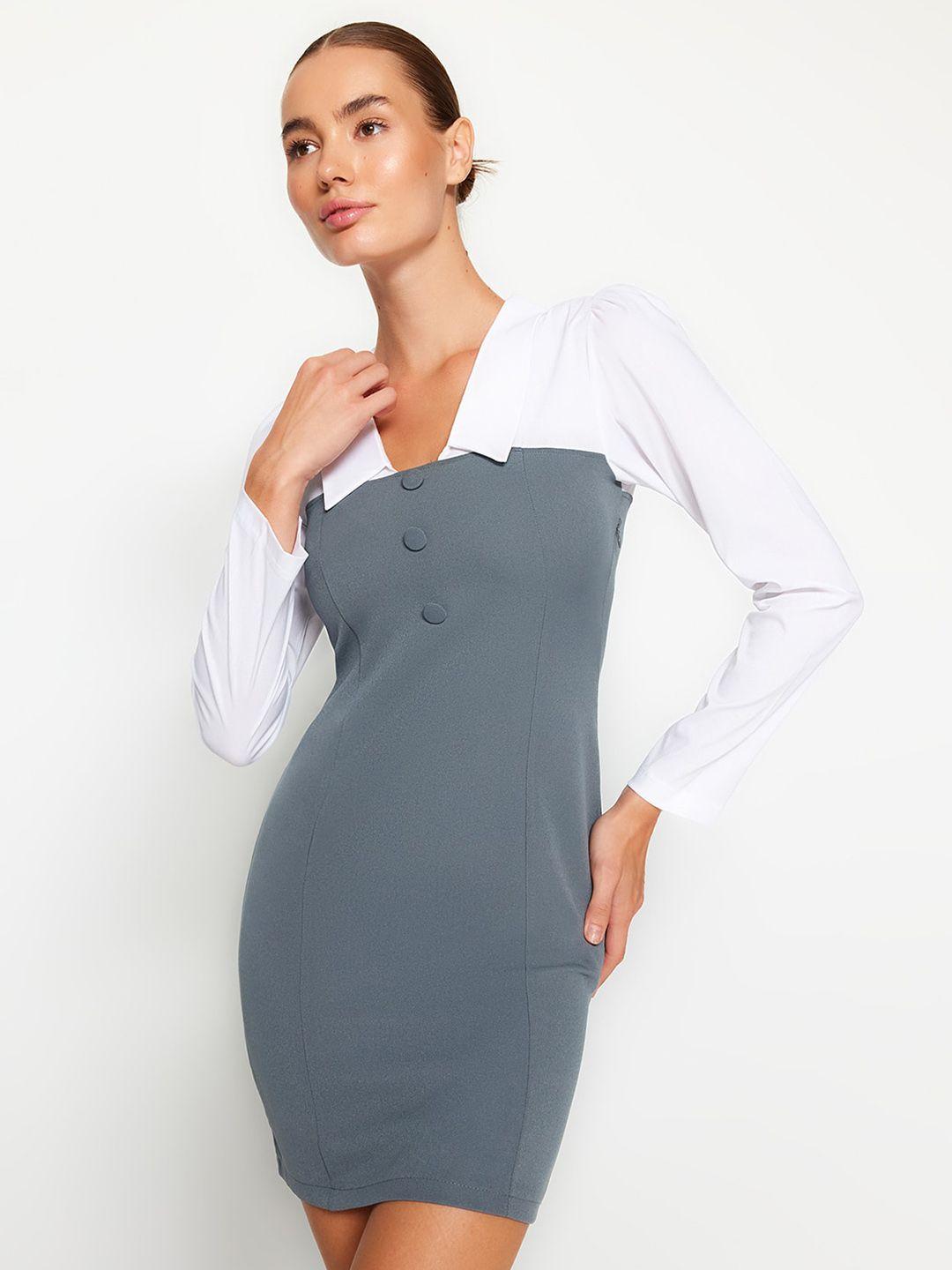 trendyol long sleeves bodycon dress