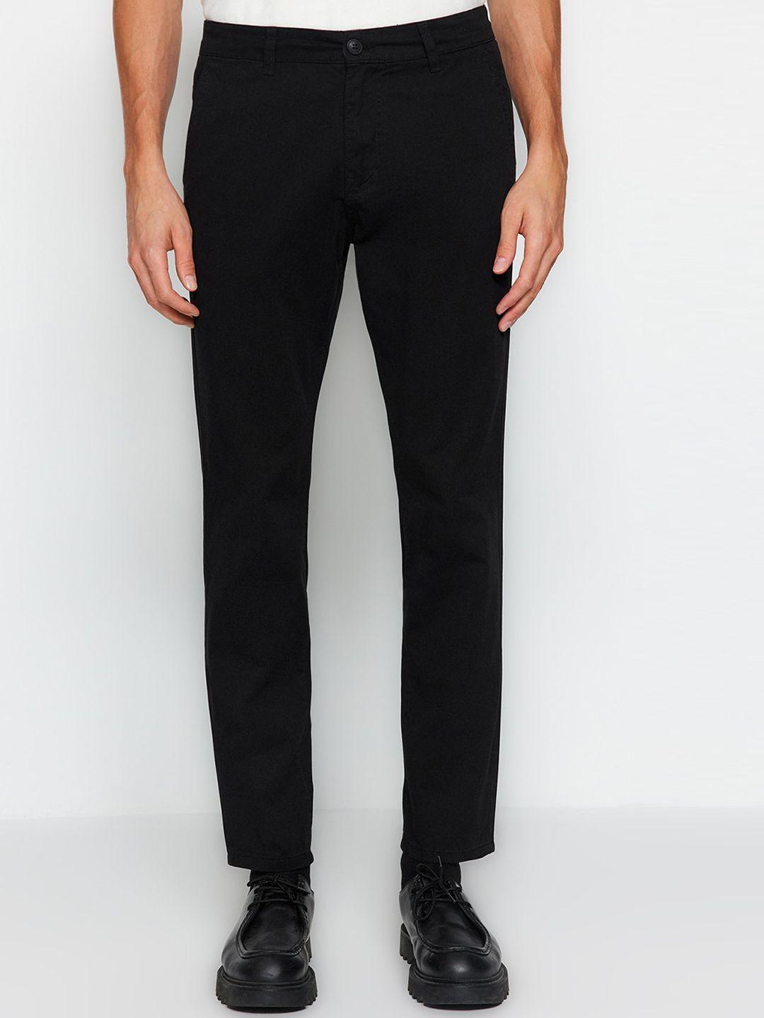 trendyol men mid-rise casual trousers