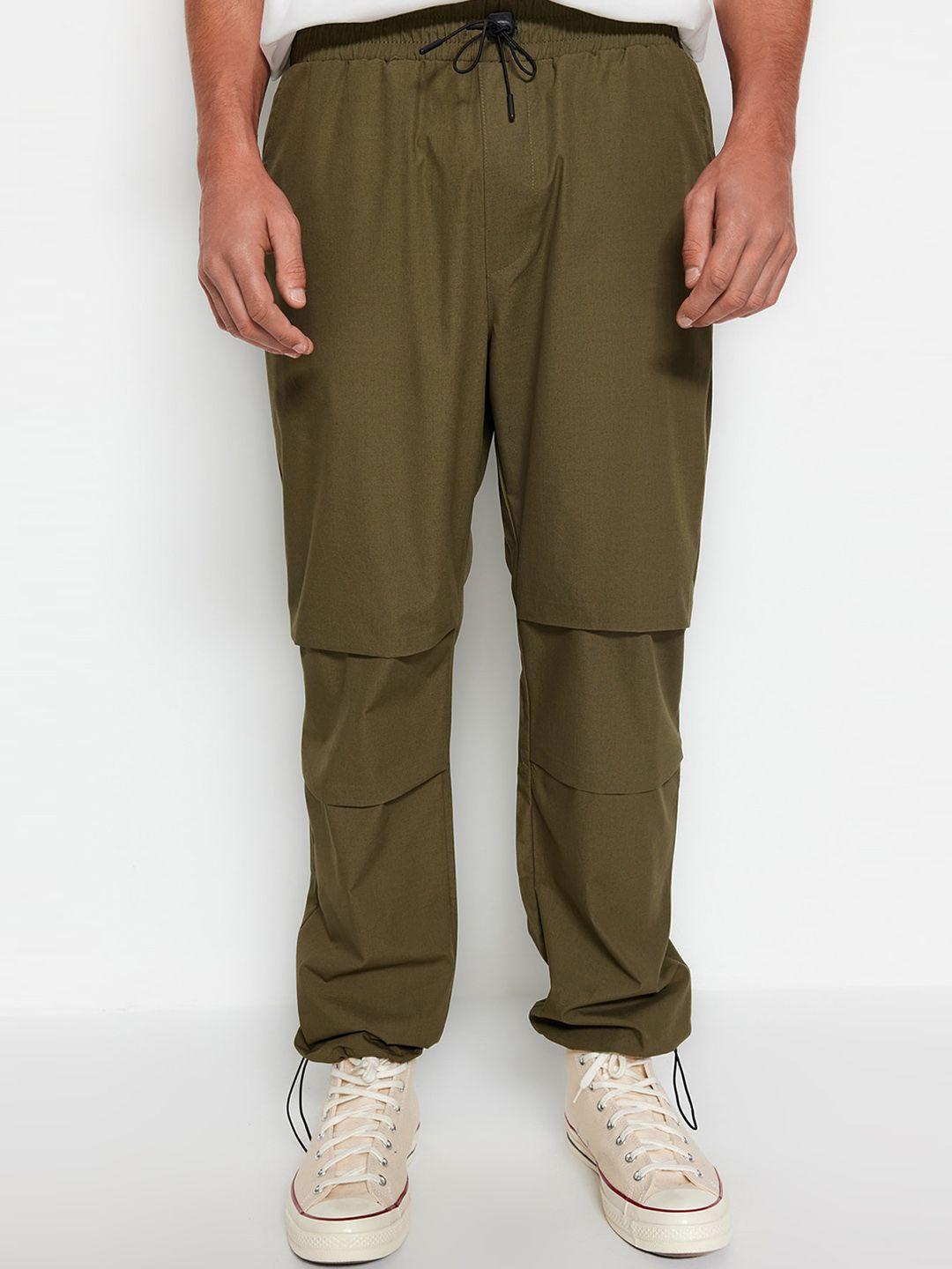 trendyol men mid-rise cotton trousers