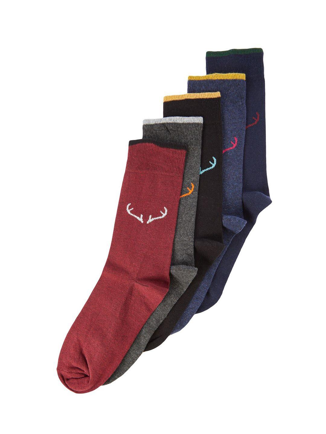 trendyol men pack of 5 calf-length socks