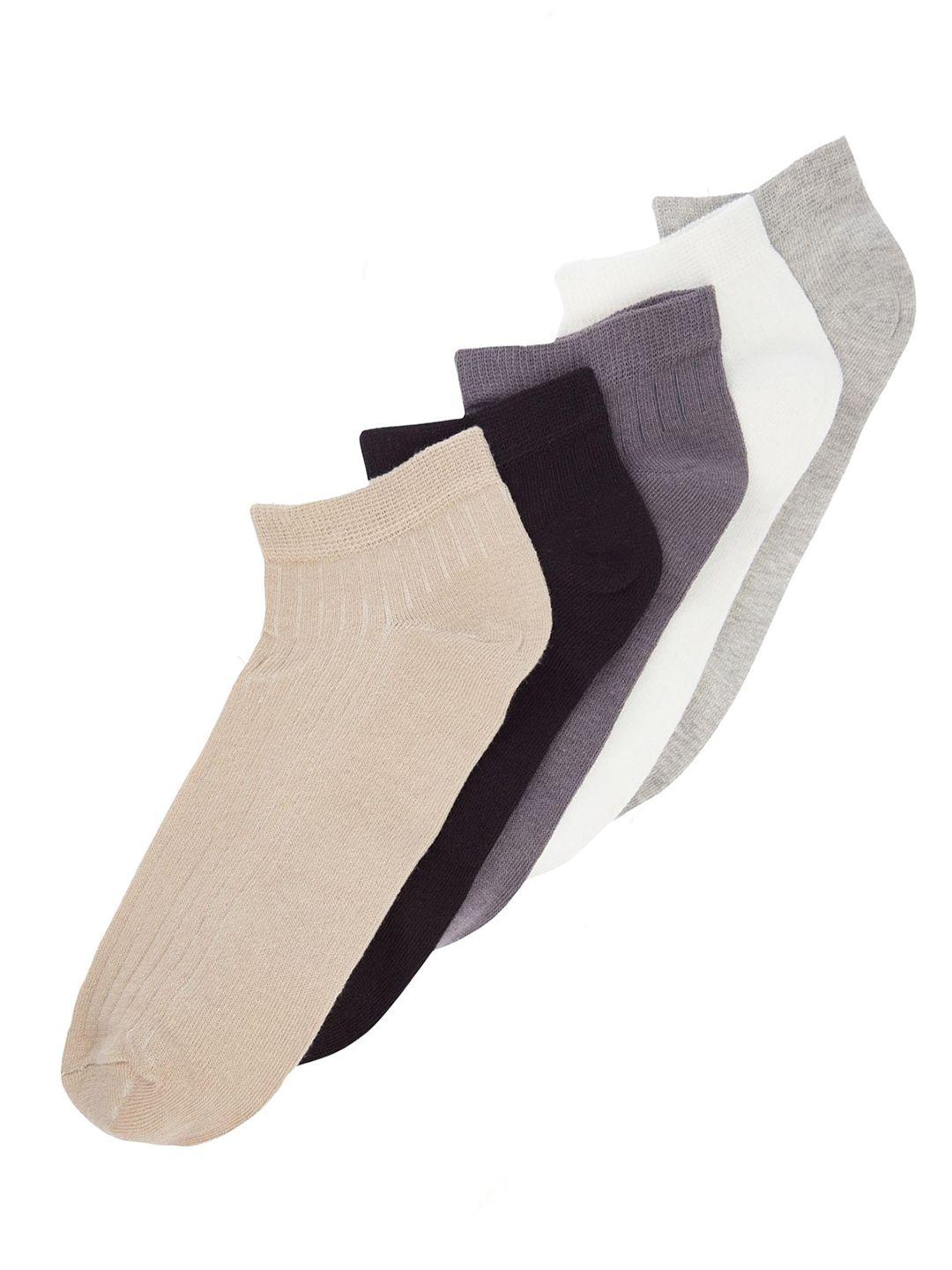 trendyol men pack of 5 patterned ankle-length socks