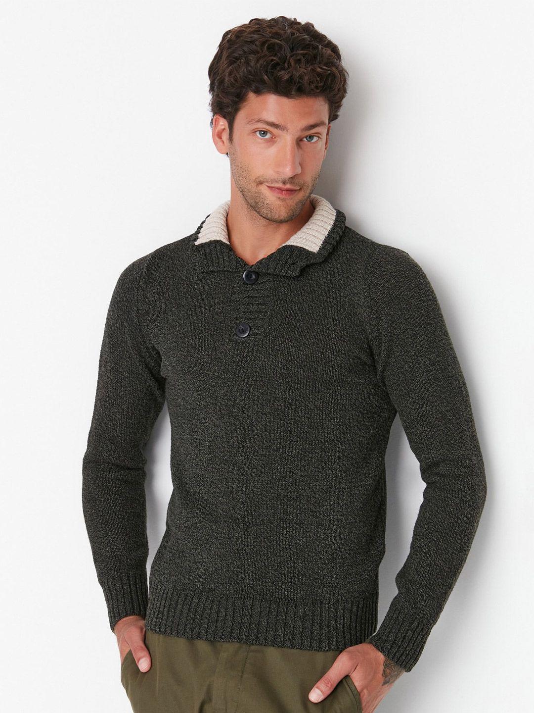 trendyol men ribbed pullover sweater