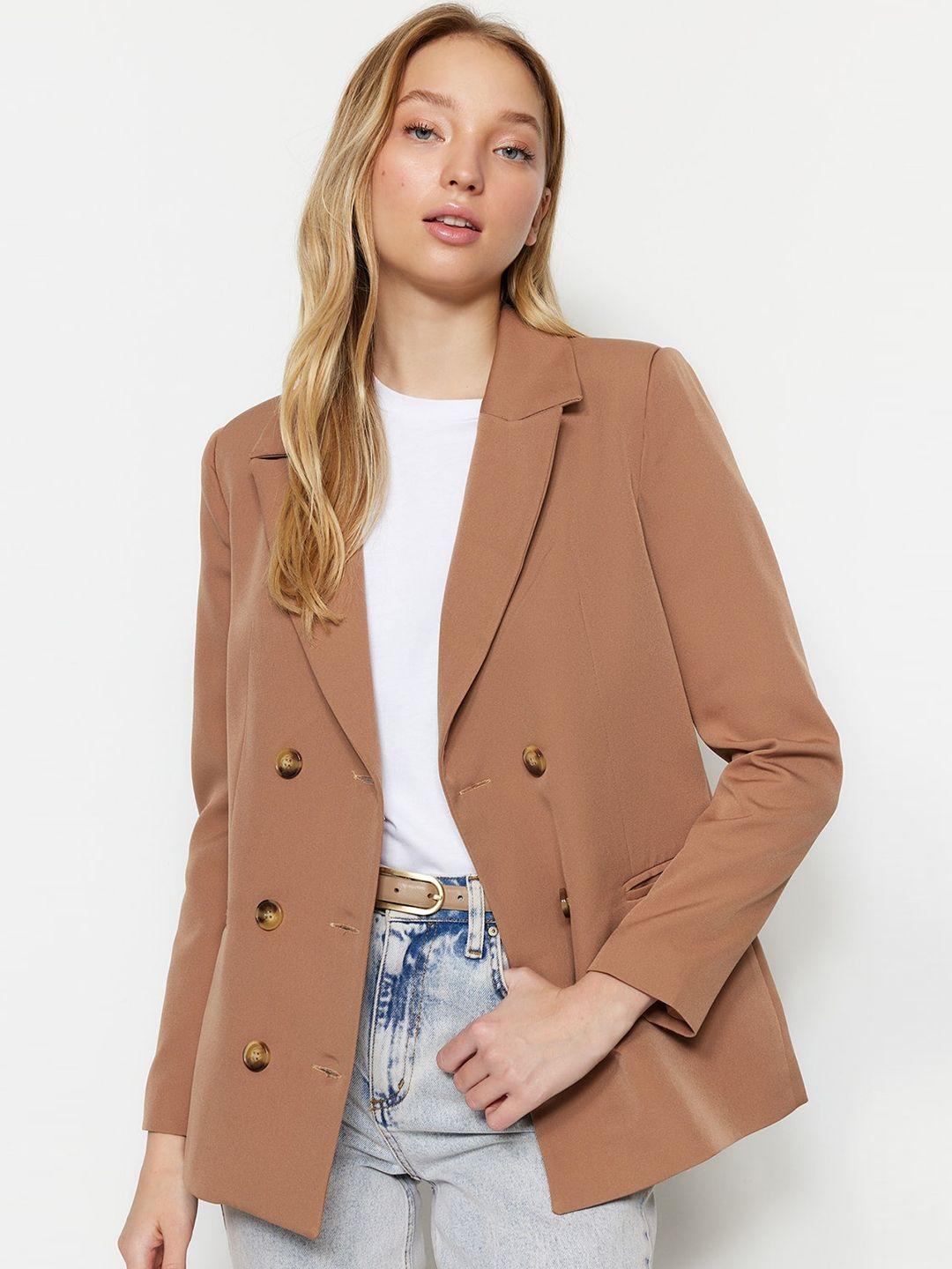 trendyol notched lapel double-breasted blazers