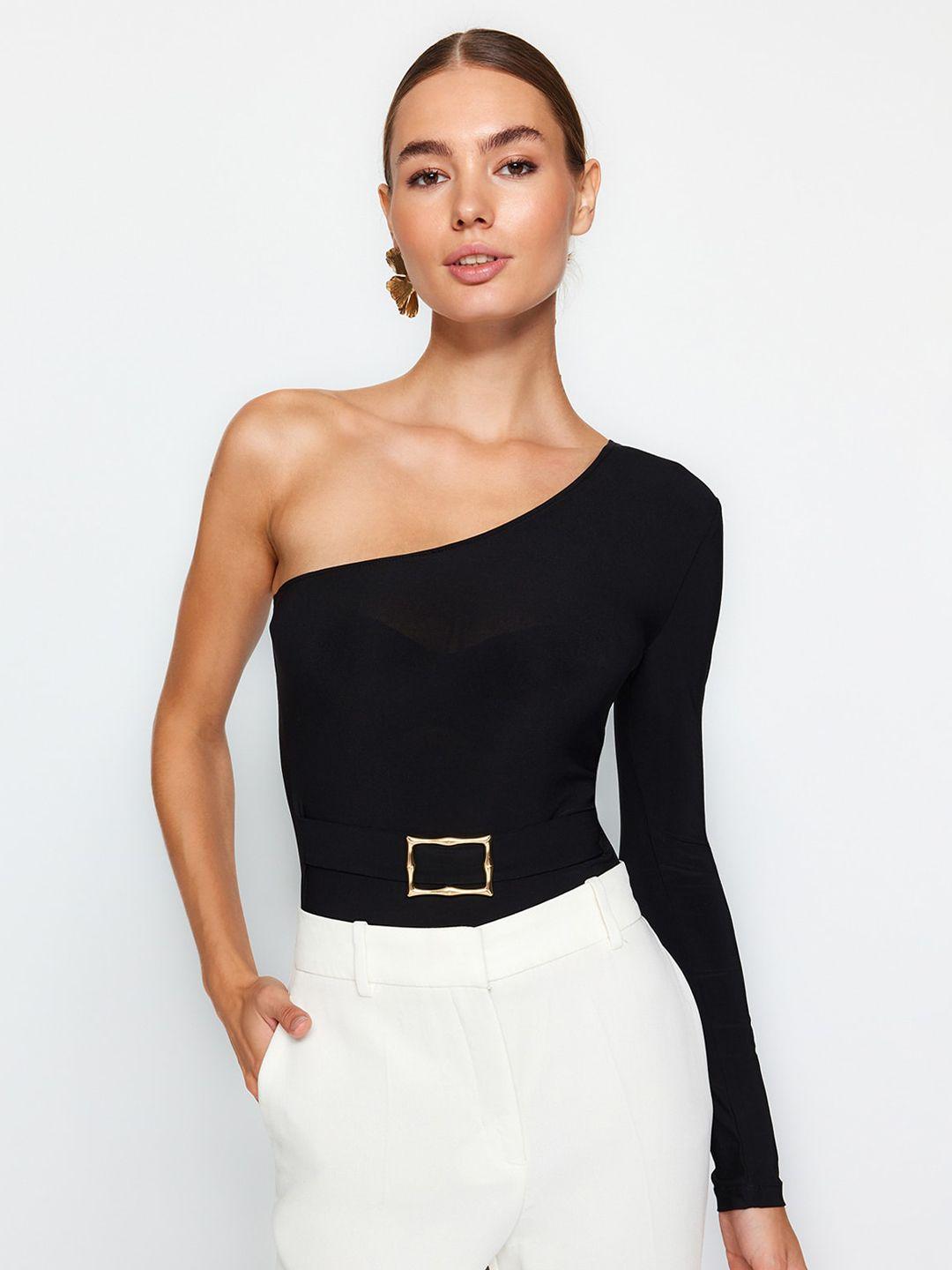 trendyol one shoulder fitted top