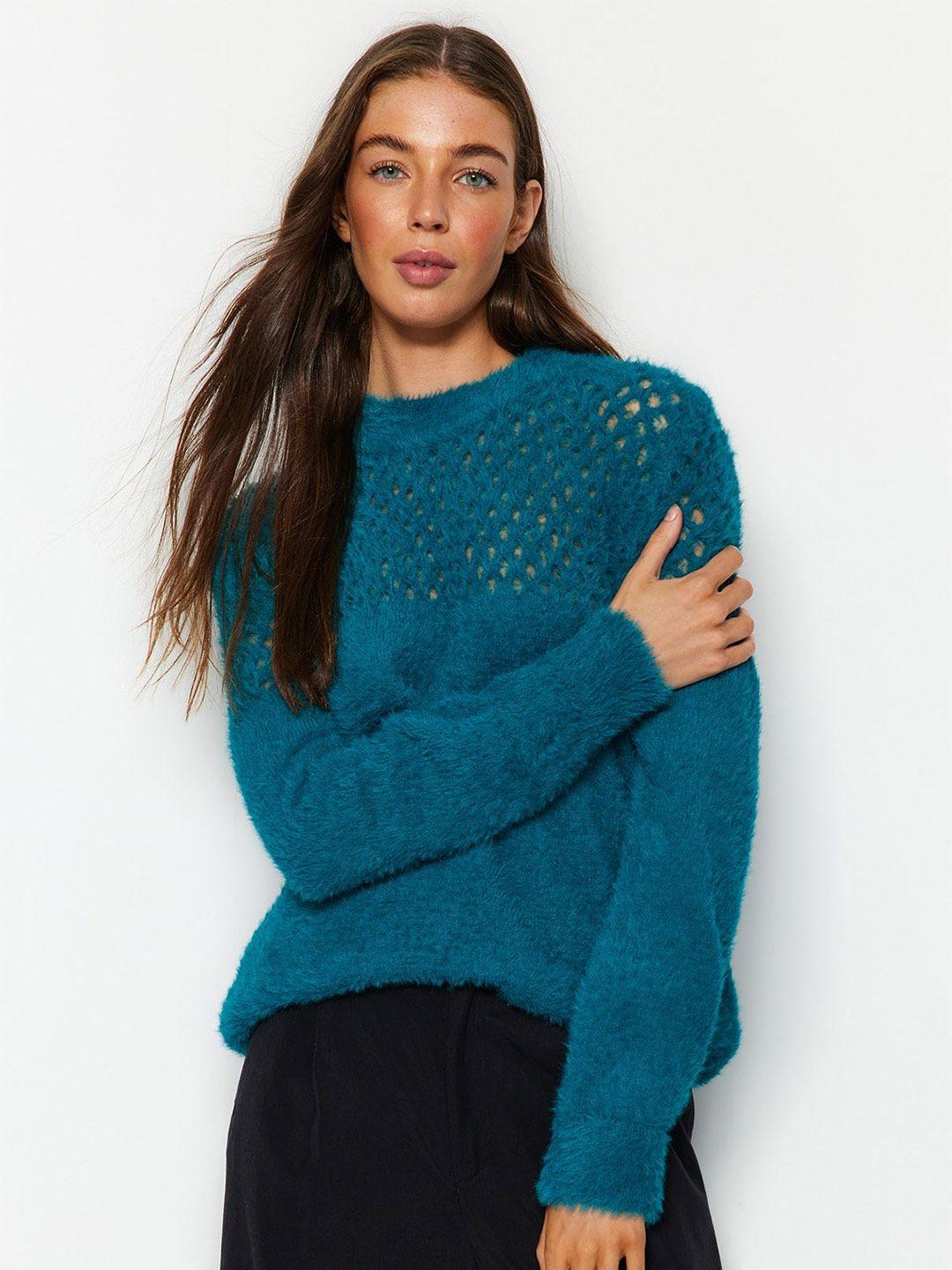 trendyol open knit pullover sweaters