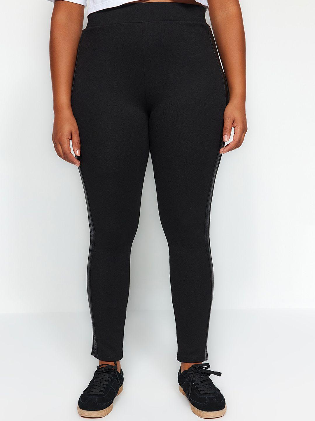 trendyol plus size slim-fit ankle-length gym tights