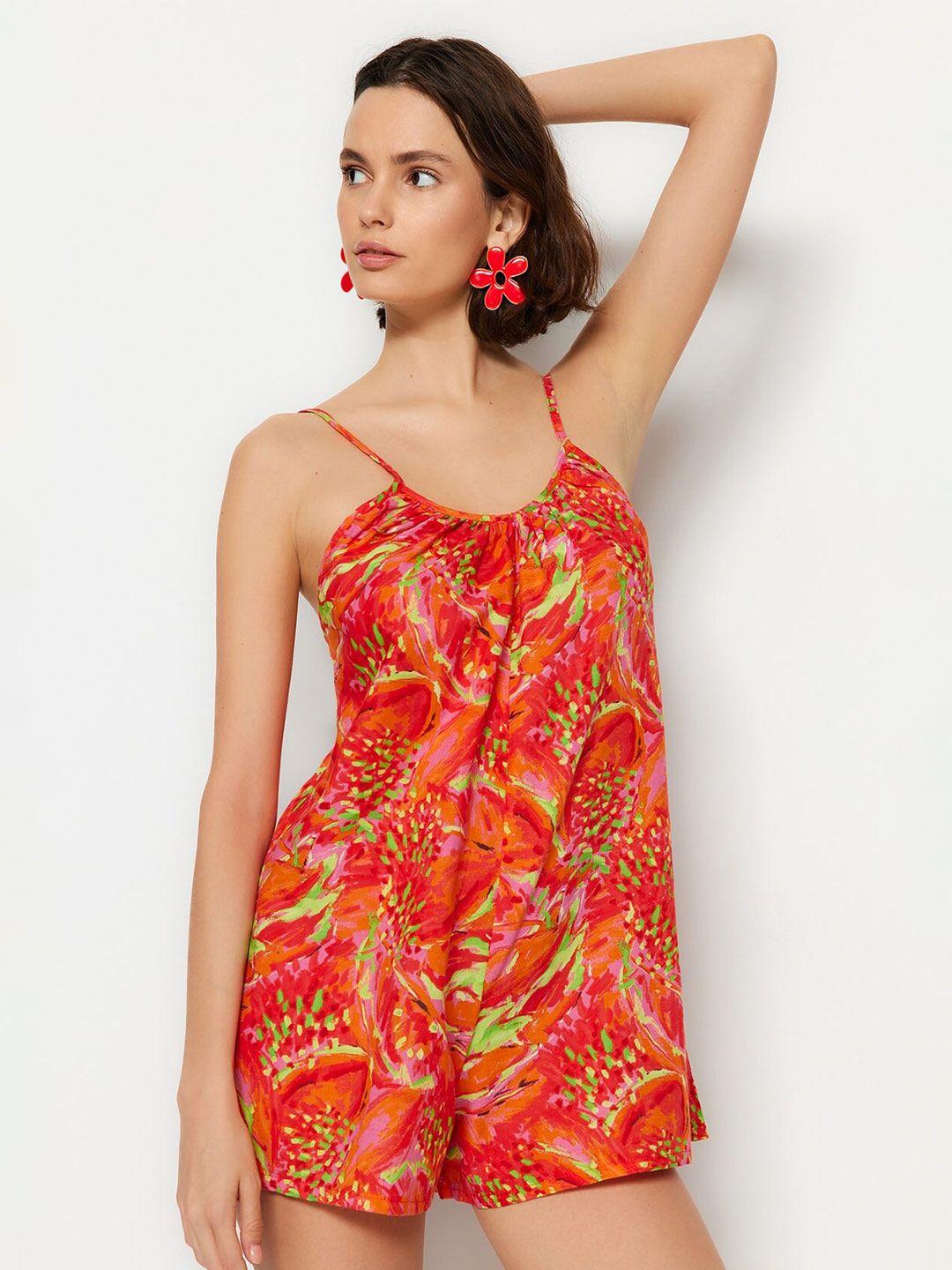 trendyol printed jumpsuit