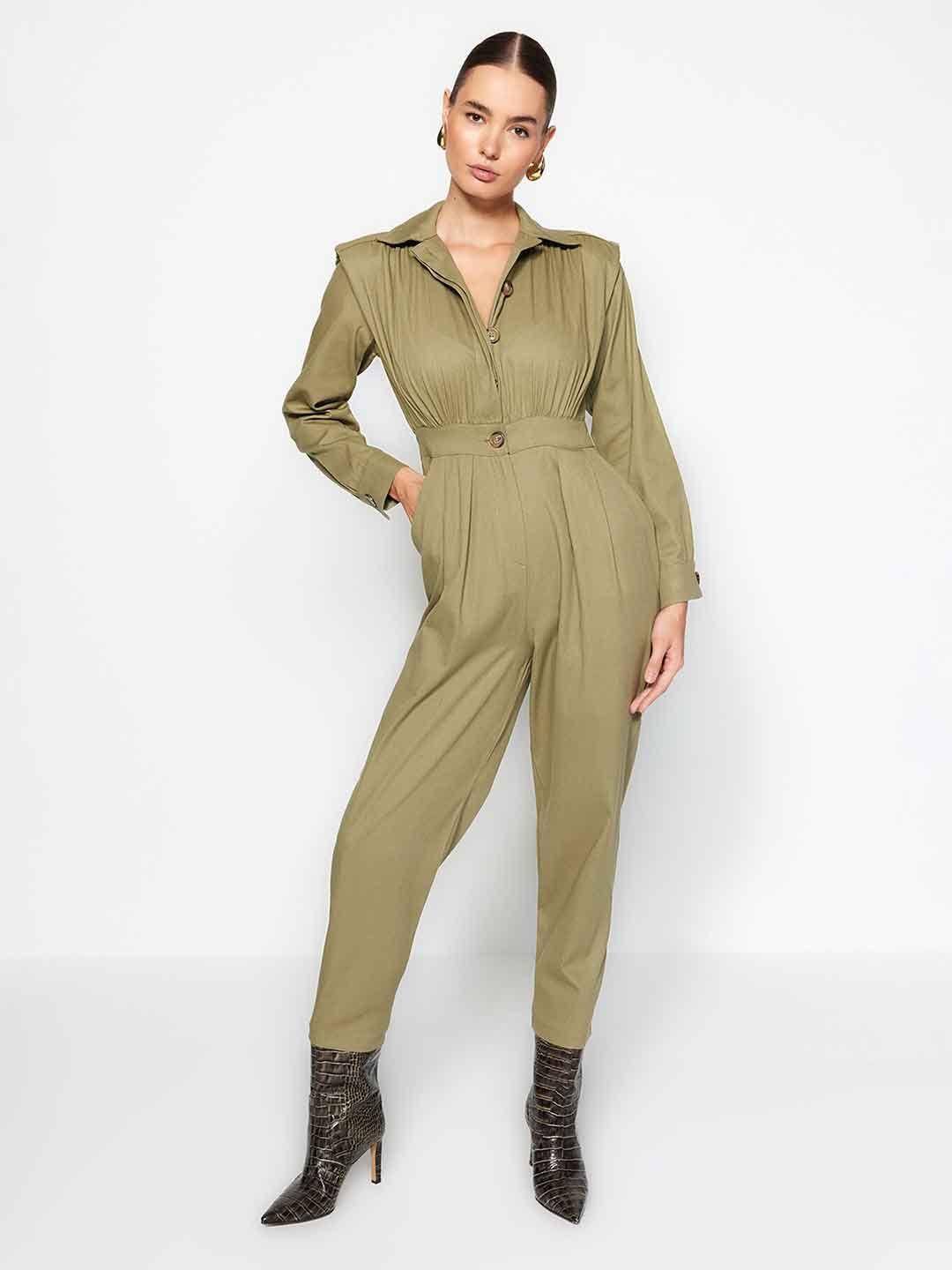 trendyol pure cotton basic jumpsuit