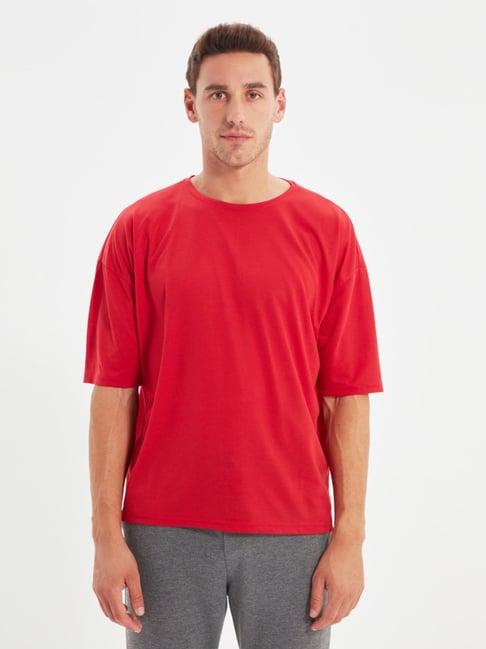 trendyol red regular fit t-shirt