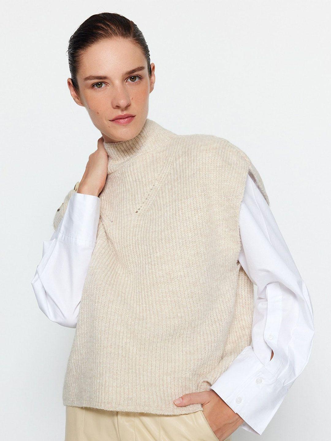 trendyol ribbed turtle neck pullover sweater