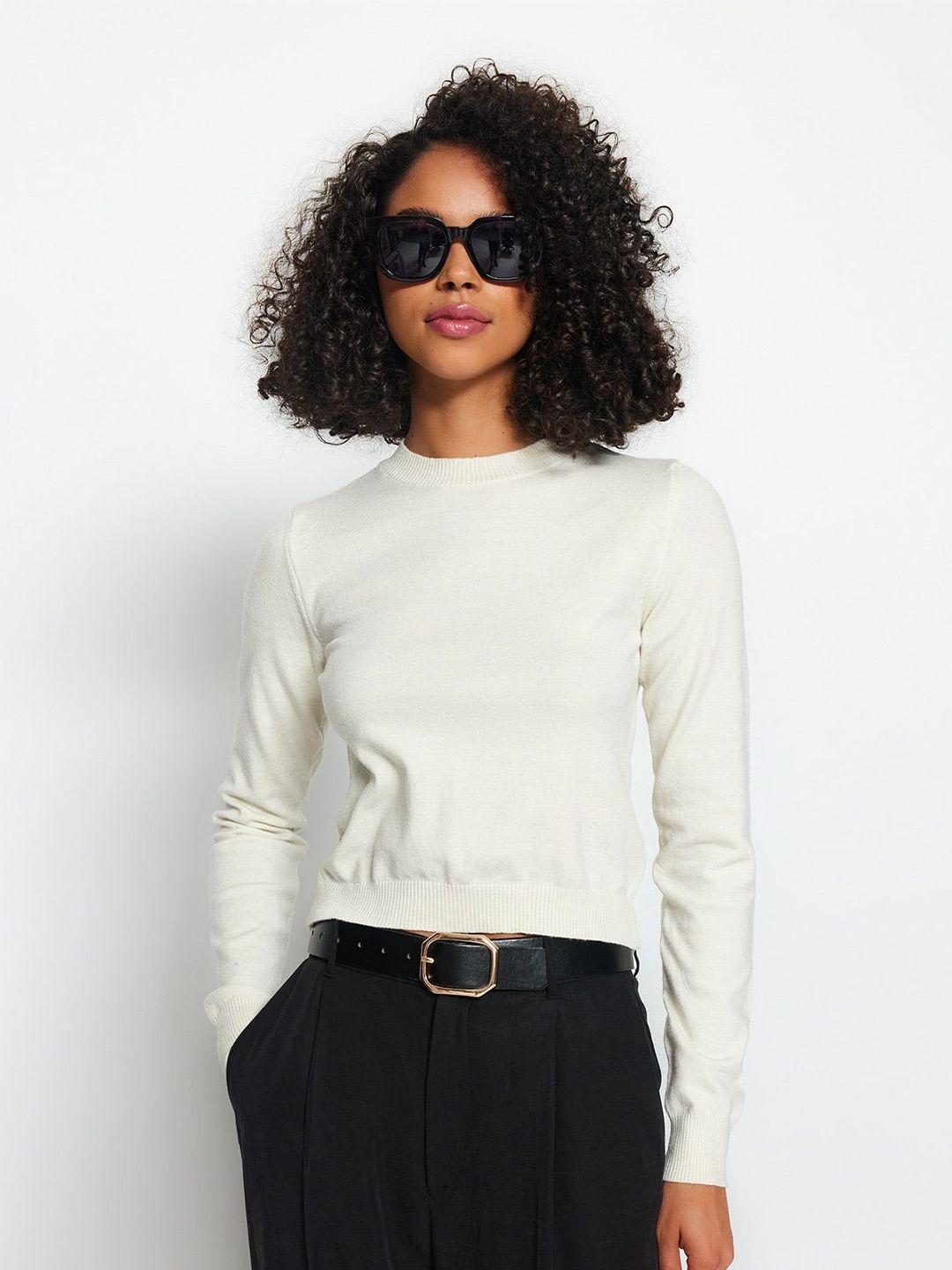 trendyol round neck pullover sweater