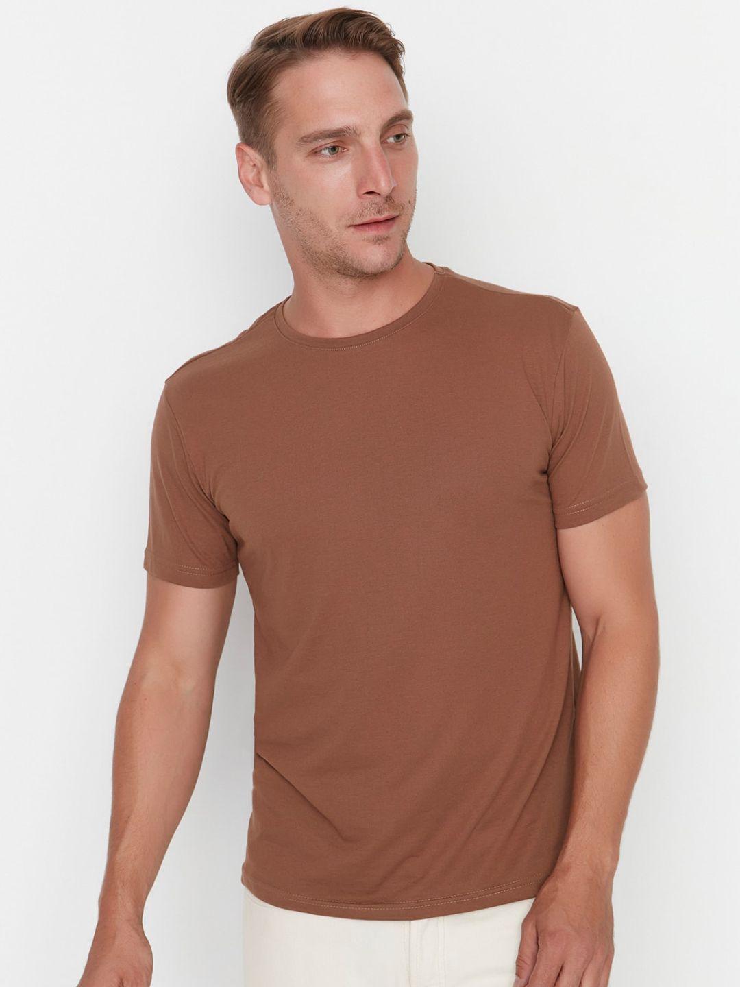 trendyol round neck short sleeves casual t-shirt