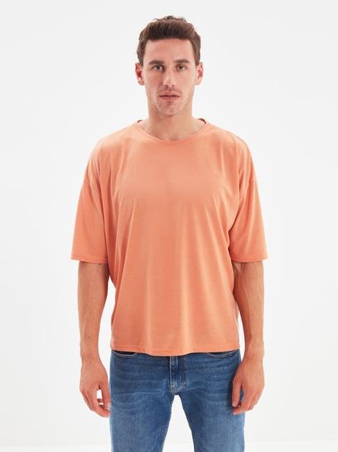 trendyol salmon regular fit t-shirt