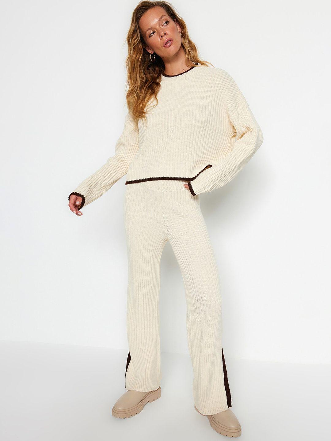 trendyol self-design sweater & trousers co-ords