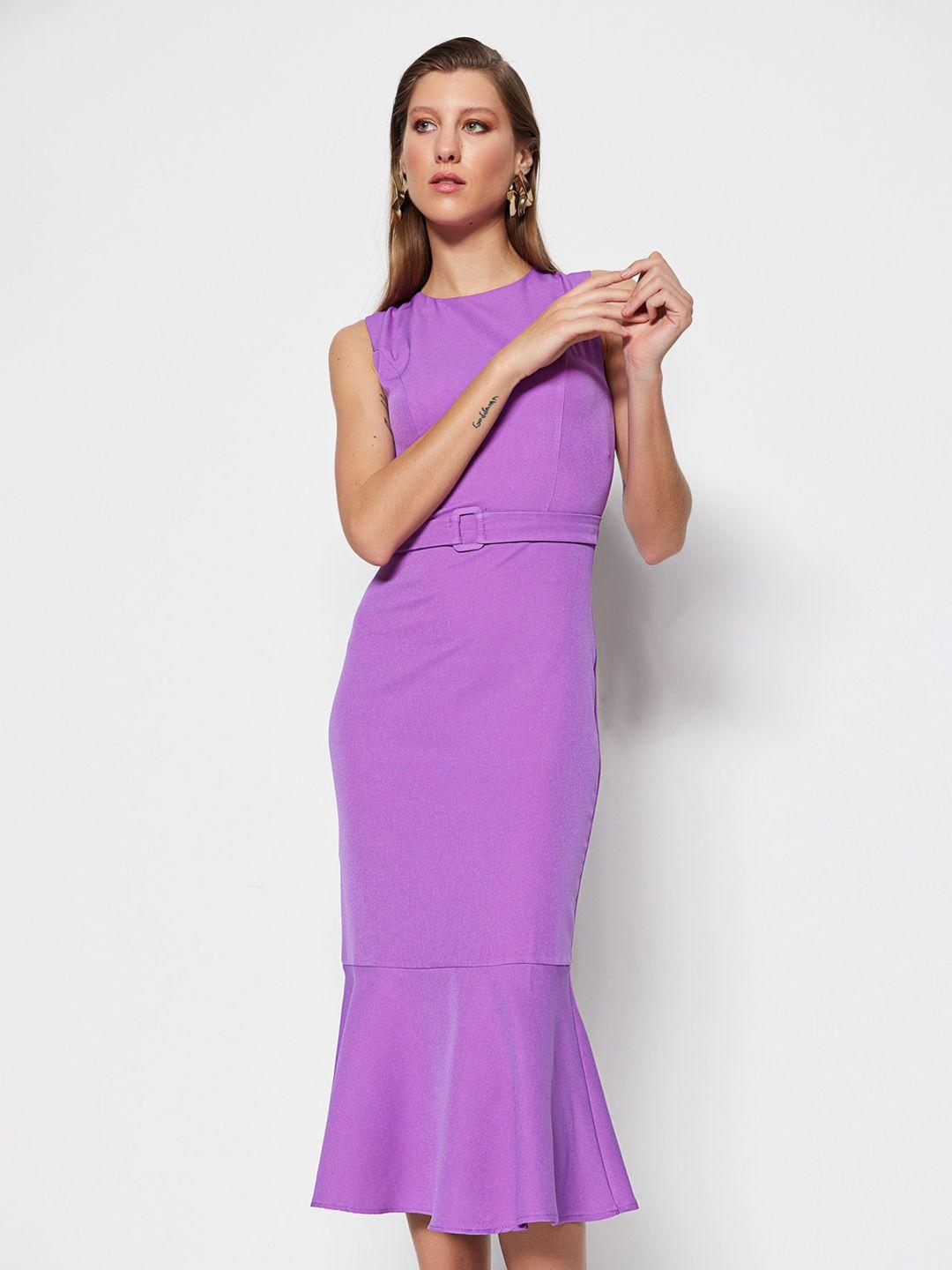 trendyol sheath midi dress