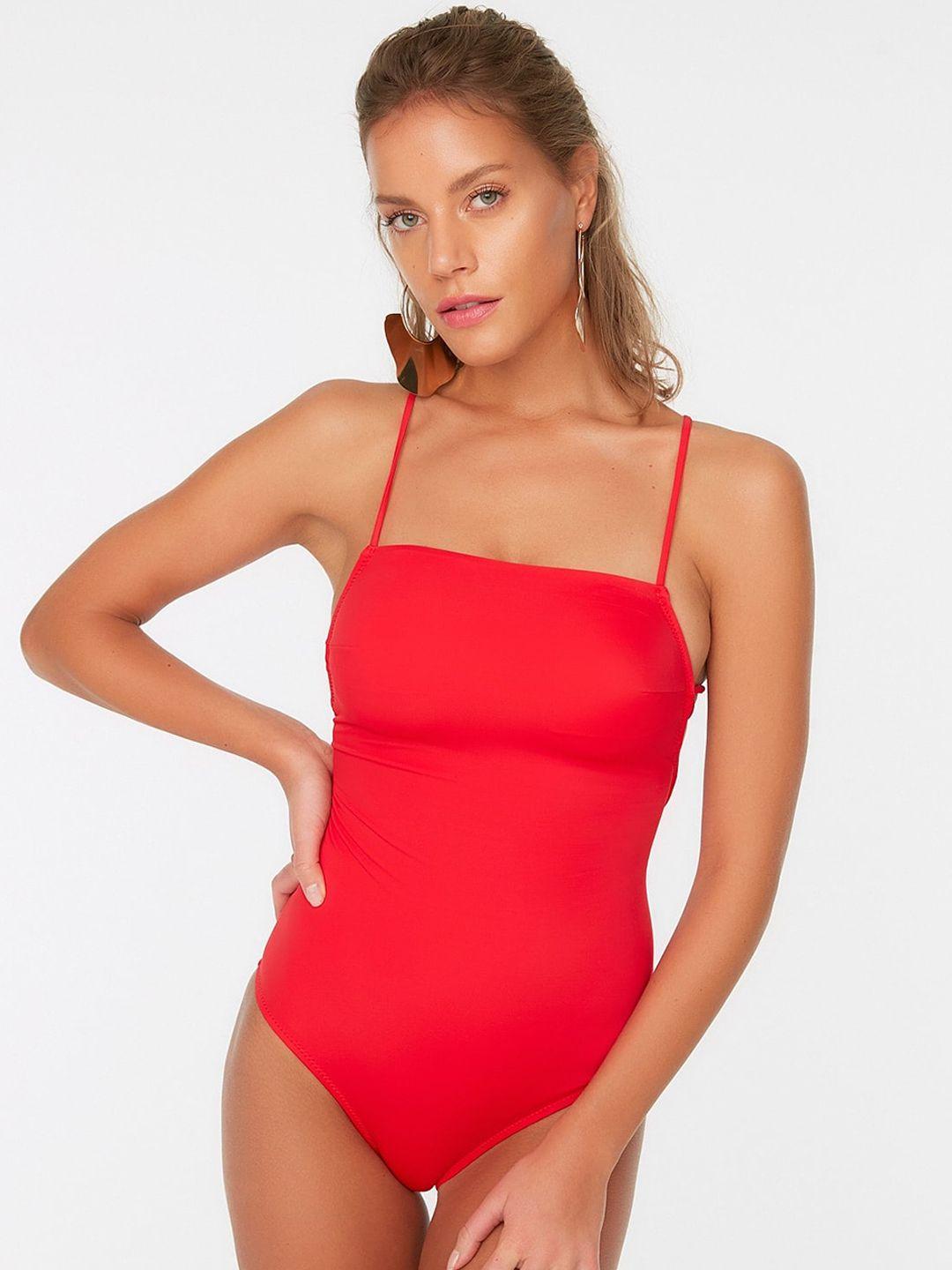 trendyol shoulder strap swim bodysuit