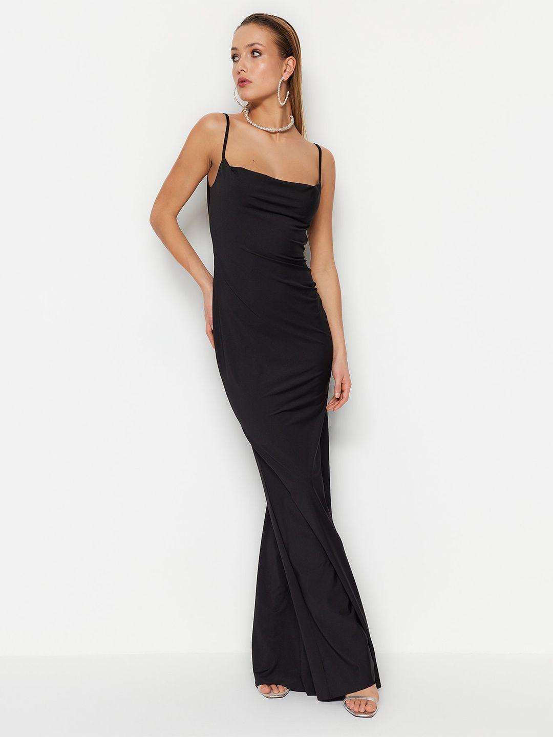 trendyol shoulder straps maxi dress