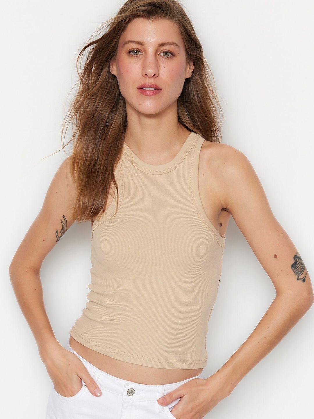 trendyol sleeveless cotton crop top