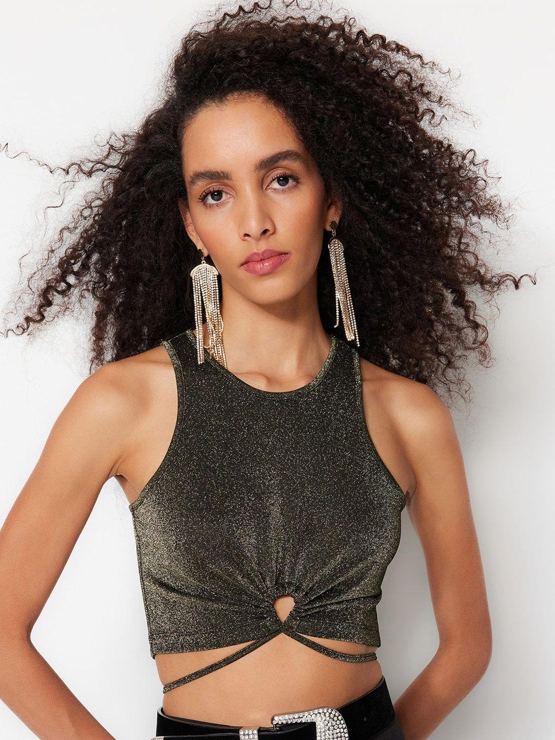 trendyol sleeveless fitted crop top