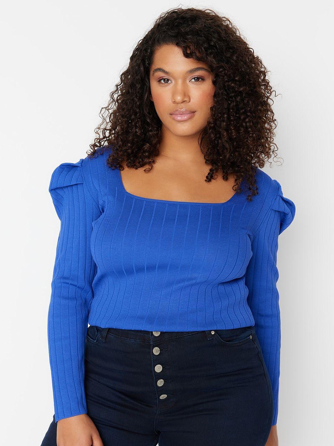 trendyol square neck puff sleeve top