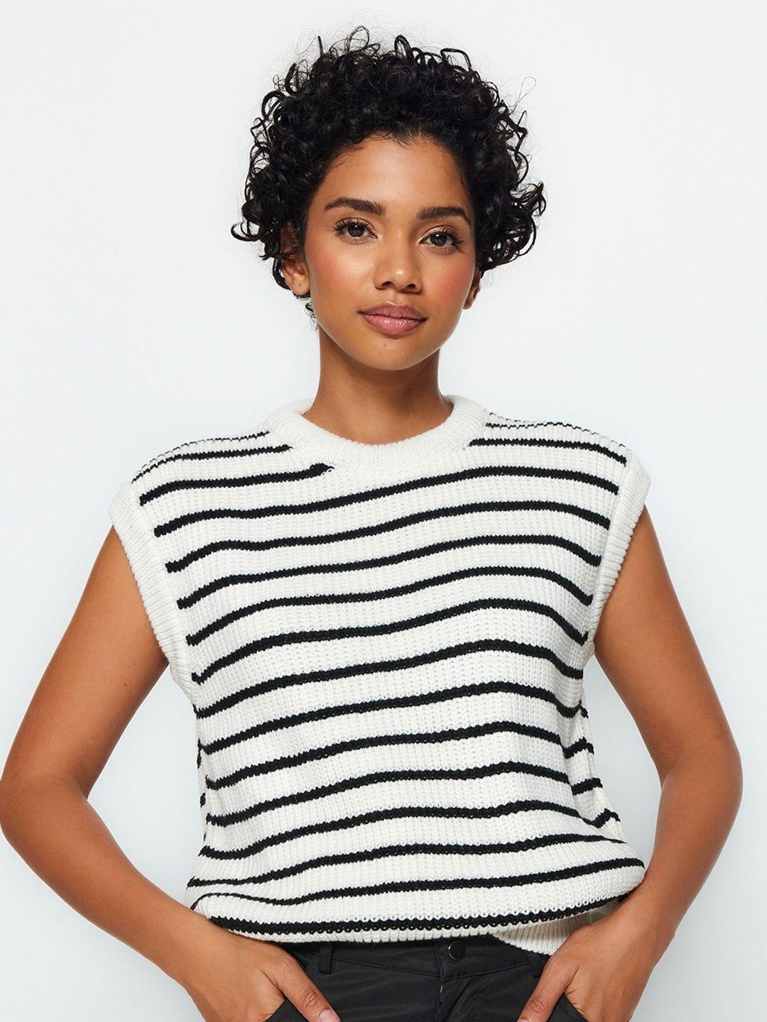 trendyol striped acrylic pullover sweaters
