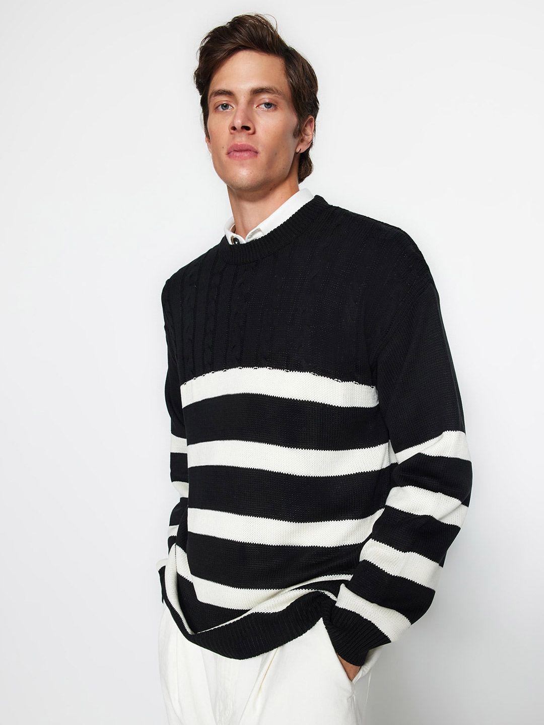 trendyol striped pullover sweater