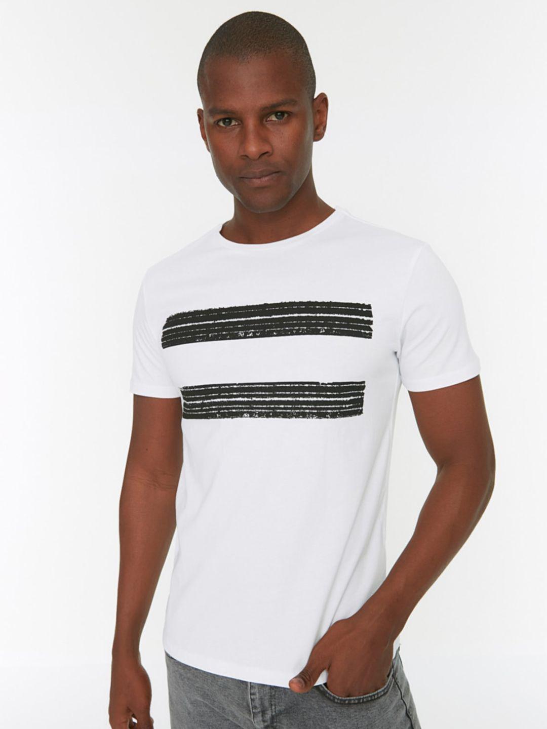 trendyol striped pure cotton t-shirt