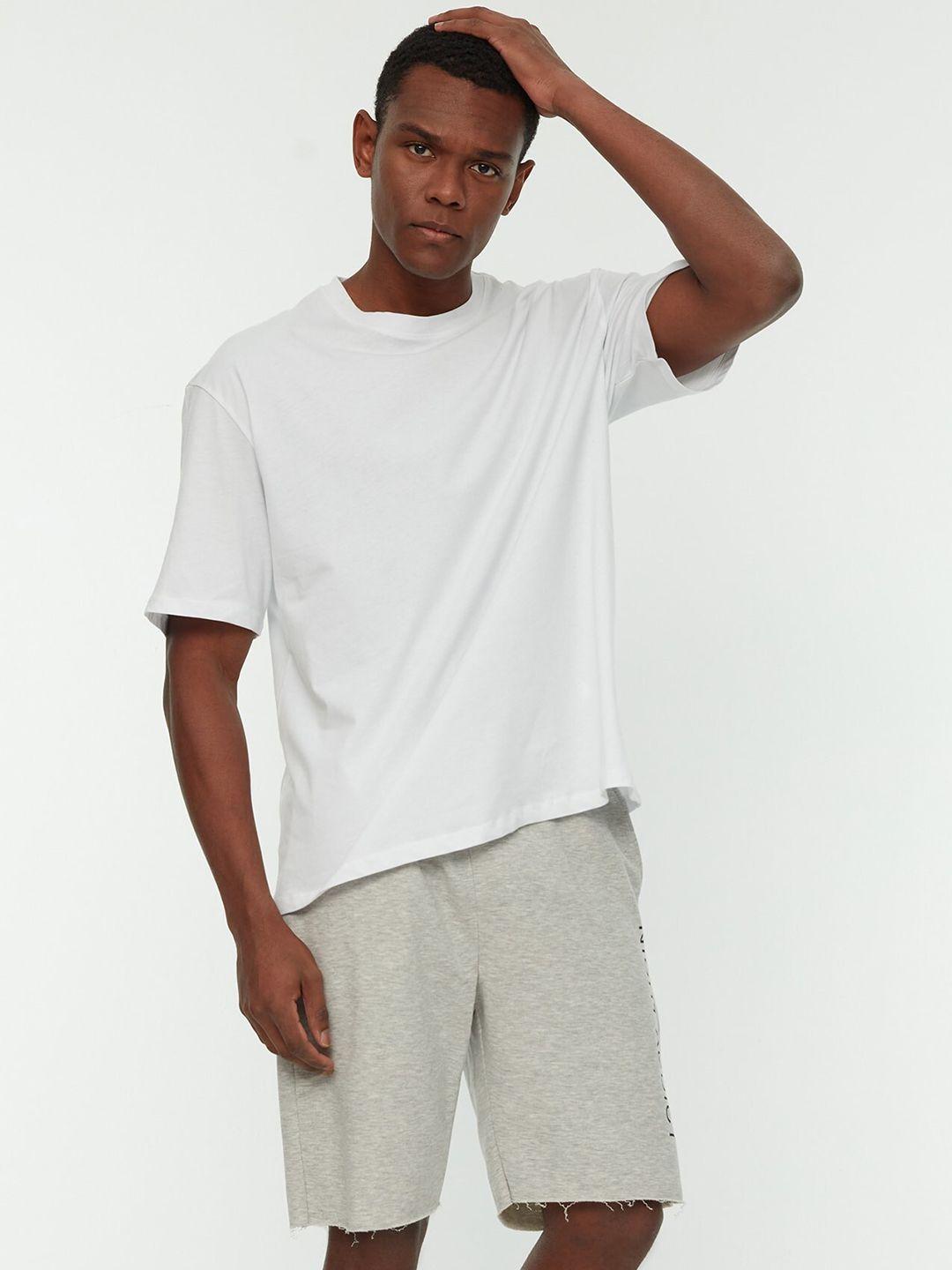 trendyol t-shirt with shorts knitted night suits