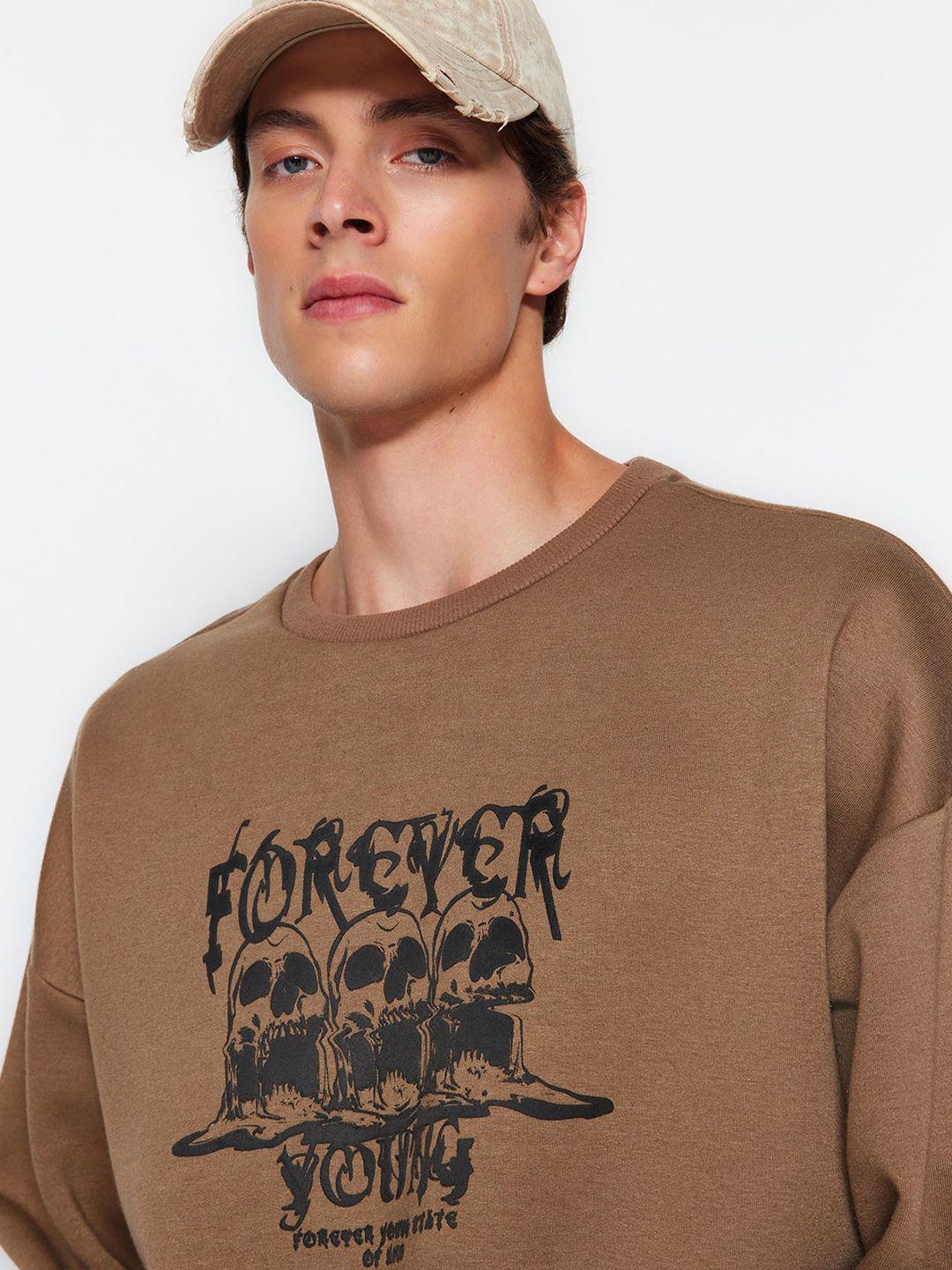 trendyol typography printed round neck sweatshirt