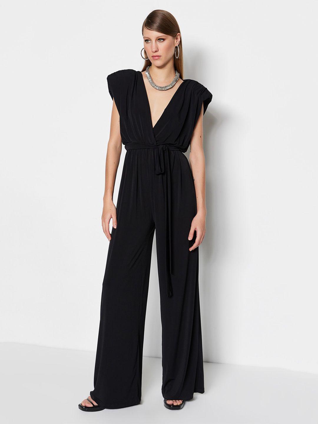 trendyol v-neck basic jumpsuit