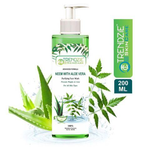 trendzie skin care neem with aloe vera purifying face wash