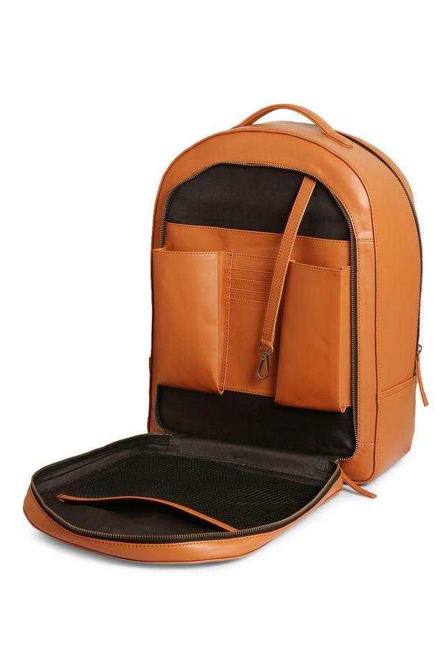 treo pu zipper closure unisex backpack