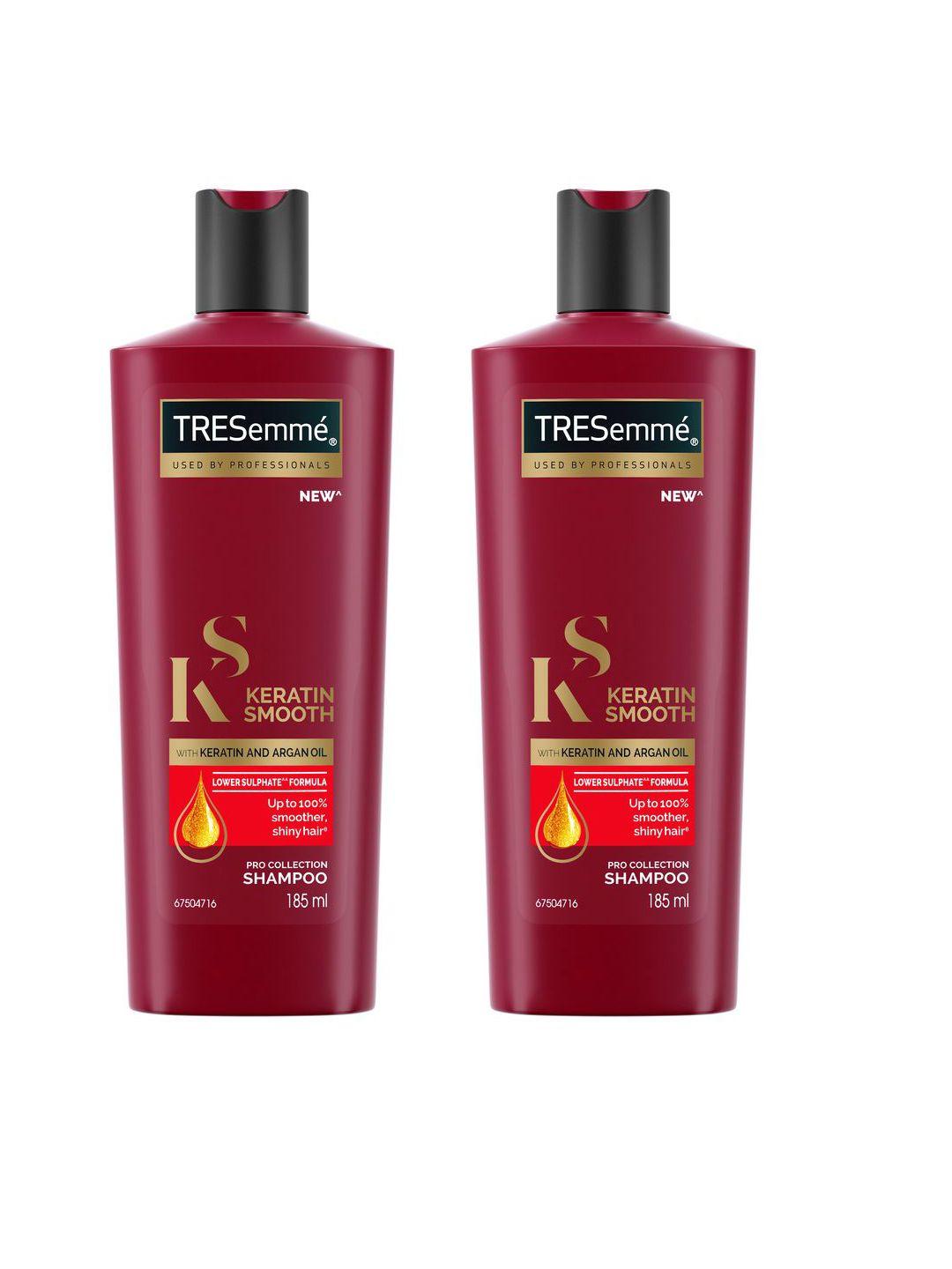 tresemme women set of 2 keratin smooth shampoo (185 ml each)