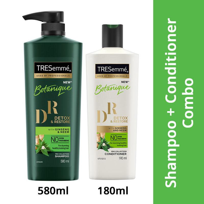 tresemme detox & restore combo buy 580 ml shampoo and get 190ml conditioner free