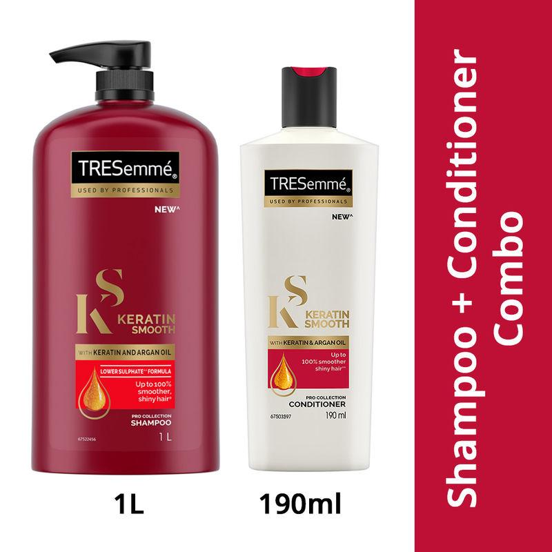 tresemme keratin smooth combo (buy 1ltr shampoo and get 190ml conditioner free)