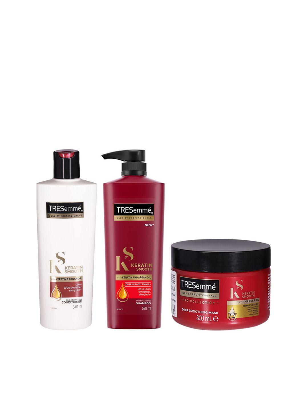 tresemme set of keratin smooth shampoo - conditioner & hair mask