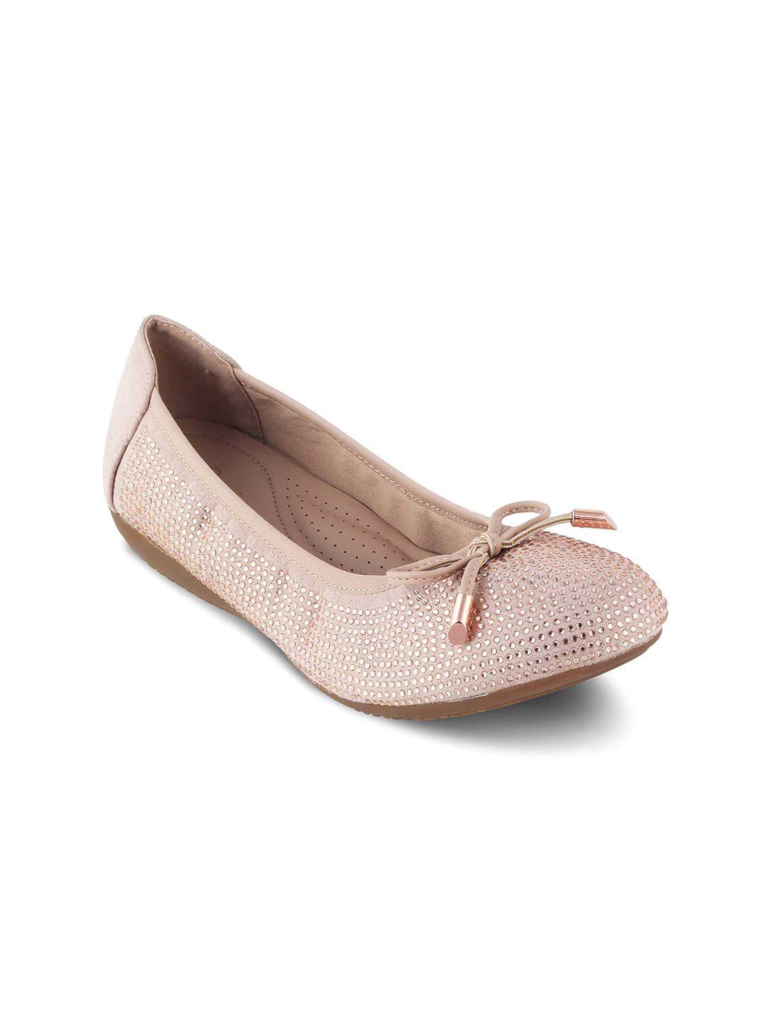 tresmode bow embellished ballerinas