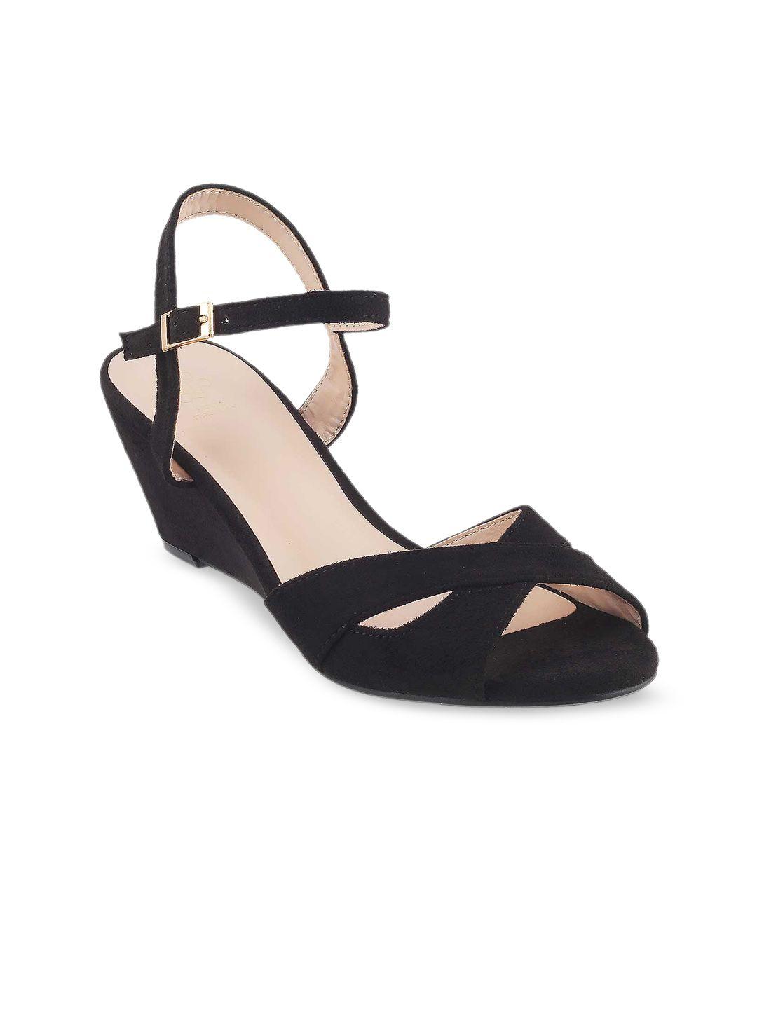 tresmode cross strap wedge heels