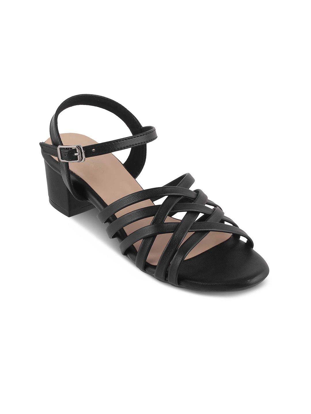 tresmode crossem strappy block heels