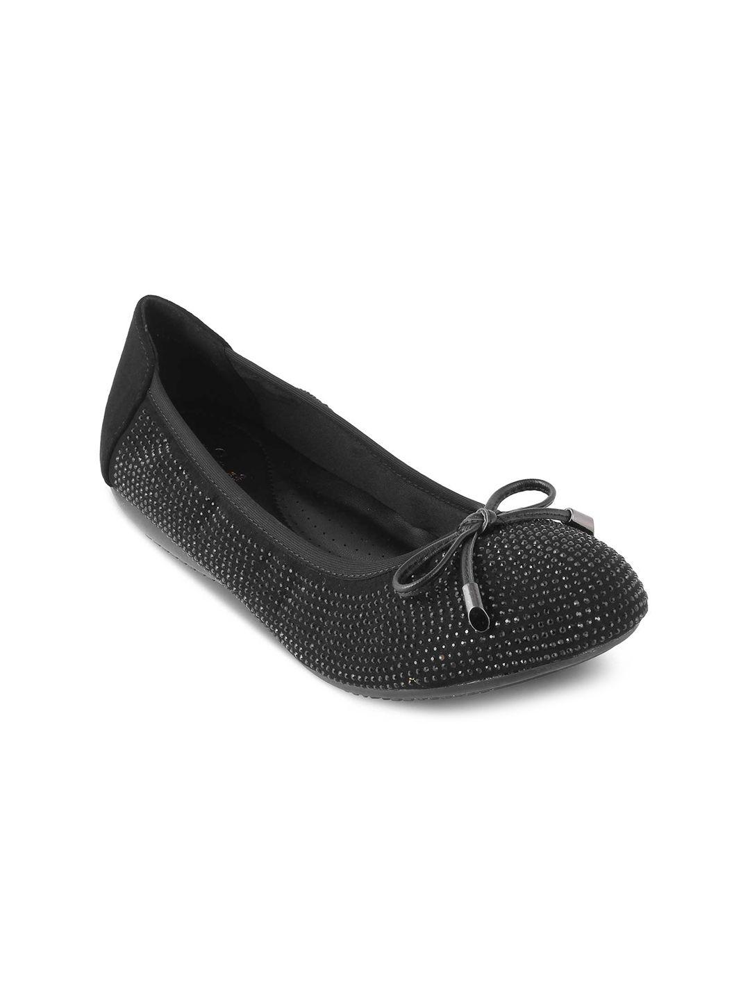 tresmode embellished bow detail ballerinas