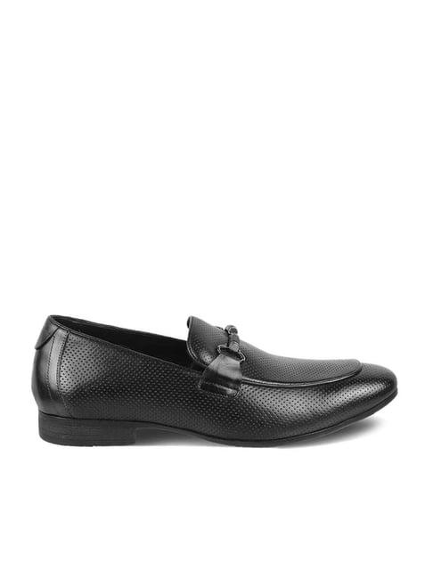 tresmode men's black formal loafers