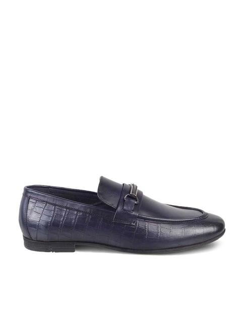 tresmode men's blue formal loafers