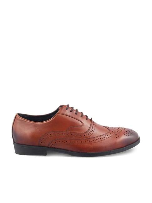 tresmode men's brown brogue shoes
