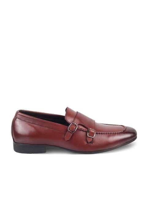 tresmode men's brown monk shoes